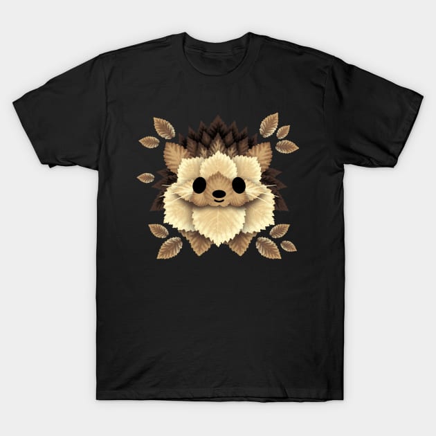 hedgehog of leaves T-Shirt by NemiMakeit